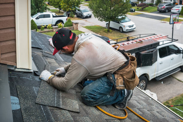Professional Roof Installation technician working in Clark, NJ